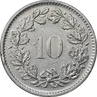 سکه 10 راپن 1970 دولت فدرال - AU55 - سوئیس