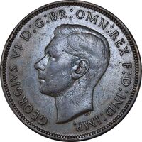 سکه 1 پنی 1946 جرج ششم - EF40 - انگلستان