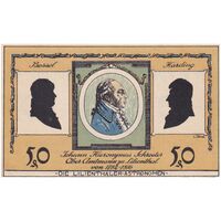 اسکناس 50 فینیگ 1921 جمهوری وایمار - لیلینتال - تک - UNC62 - آلمان