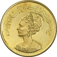 مدال طلا یادبود گارد شهبانو - نوروز 2537 - PF61 - محمد رضا شاه