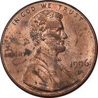 سکه 1 سنت 1996D لینکلن - MS61 - آمریکا