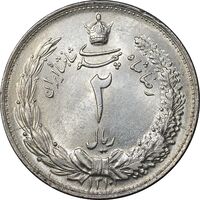 سکه 2 ریال 1310 - MS62 - رضا شاه