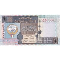 اسکناس 1 دینار 1968جابر احمد جابر الصباح - تک - UNC64 - کویت