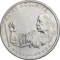 سکه 10 مارک 1992G کته کلویتس - MS61 - آلمان