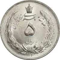 سکه 5 ریال 1310 - MS62 - رضا شاه