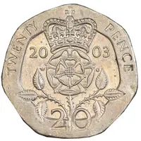 سکه 20 پنس 2003 الیزابت دوم - EF45 - انگلستان