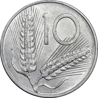سکه 10 لیره 1979 جمهوری - AU55 - ایتالیا
