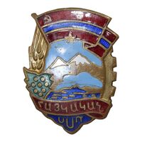 نشان میناکاری آرم جمهوری سوسیالیستی ارمنستان شوروی - EF