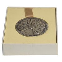 مدال نقره انقلاب سفید 1346 - با جعبه فابریک - UNC - محمد رضا شاه