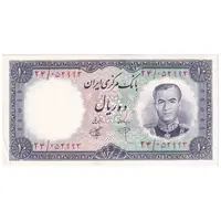 اسکناس 10 ریال 1340 - تک - UNC60 - محمد رضا شاه