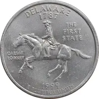 سکه کوارتر دلار 1999D ایالتی - دلاویر - AU - آمریکا