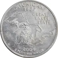 سکه کوارتر دلار 2004P ایالتی - میشیگان - AU - آمریکا