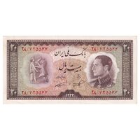 اسکناس 20 ریال 1333 - تک - UNC61 - محمد رضا شاه