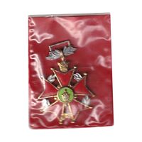 نشان خدمت شهربانی درجه دو - ضرب کارخانه ثمر - با کاور فابریک - EF - محمد رضا شاه