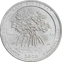 سکه کوارتر دلار 2020P پارک ملی تاریخی خلیج نمک - AU - آمریکا