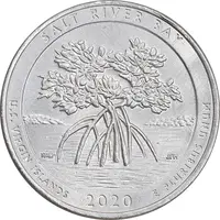 سکه کوارتر دلار 2020P پارک ملی تاریخی خلیج نمک - AU - آمریکا