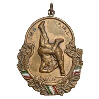 نشان برنز مسابقات کشتی جام تختی - AU50 - محمد رضا شاه