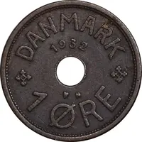 سکه 1 اوره 1932 کریستیان دهم - EF45 - دانمارک
