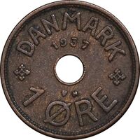 سکه 1 اوره 1937 کریستیان دهم - EF40 - دانمارک