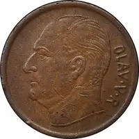 سکه 5 اوره 1966 اولاف پنجم - EF40 - نروژ