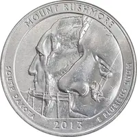 سکه کوارتر دلار 2013P کوه راشمور - AU - آمریکا
