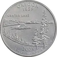 سکه کوارتر دلار 2005P ایالتی - اورگن - AU - آمریکا