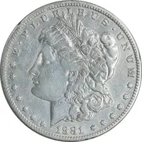 سکه یک دلار 1881 مورگان - VF35 - آمریکا