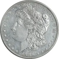 سکه یک دلار 1886 مورگان - EF40 - آمریکا