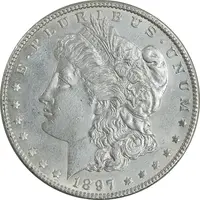 سکه یک دلار 1897 مورگان - MS61 - آمریکا