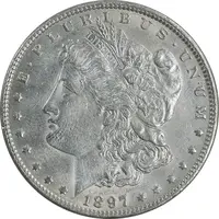 سکه یک دلار 1897 مورگان - AU58 - آمریکا