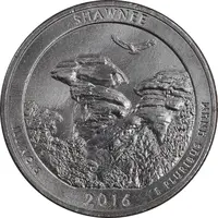سکه کوارتر دلار 2016D جنگل ملی شاونی - AU - آمریکا