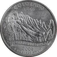 سکه کوارتر دلار 2006P ایالتی - کلرادو - AU - آمریکا