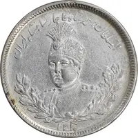 سکه 2000 دینار 1340 تصویری - سورشارژ تاریخ - AU50 - احمد شاه