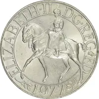 سکه 25 نیو پنس 1977 الیزابت دوم - MS61 - انگلستان