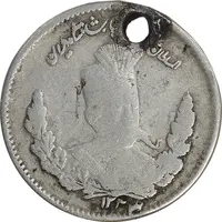 سکه 500 دینار 1323 تصویری - F - مظفرالدین شاه