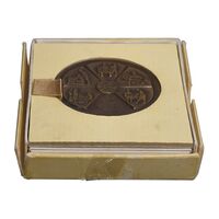 مدال برنز انقلاب سفید 1346 - با جعبه فابریک - AU - محمد رضا شاه