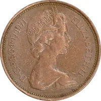 سکه 2 نیو پنس 1971 الیزابت دوم - EF40 - انگلستان