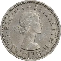 سکه 1 شیلینگ 1960 الیزابت دوم - سپر انگلیس - AU55 - انگلستان