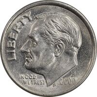 سکه 1 دایم 2000P روزولت - MS61 - آمریکا