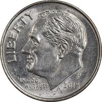 سکه 1 دایم 2015P روزولت - MS61 - آمریکا