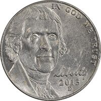 سکه 5 سنت 2013D جفرسون - AU58 - آمریکا