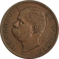 سکه 10 سنتسیمو 1894 اومبرتوی یکم - EF45 - ایتالیا