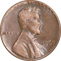 سکه 1 سنت 1965 لینکلن - VF35 - آمریکا