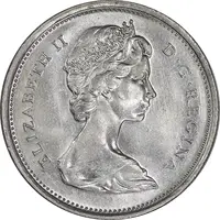سکه 25 سنت 1968 الیزابت دوم - AU58 - کانادا