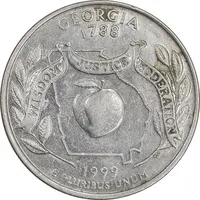 سکه کوارتر دلار 1999D ایالتی - جورجیا - AU50 - آمریکا