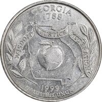 سکه کوارتر دلار 1999P ایالتی - جورجیا - AU55 - آمریکا