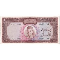 اسکناس 1000 ریال (آموزگار - جهانشاهی) - تک - AU50 - محمد رضا شاه