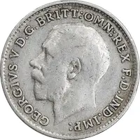 سکه 3 پنس 1920 جرج پنجم - EF40 - انگلستان