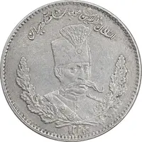 سکه 2000 دینار 1323 تصویری - EF45 - مظفرالدین شاه