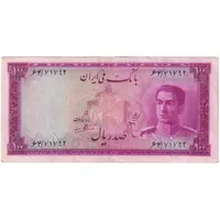 اسکناس 100 ریال سری سوم - تک - VF35 - محمد رضا شاه